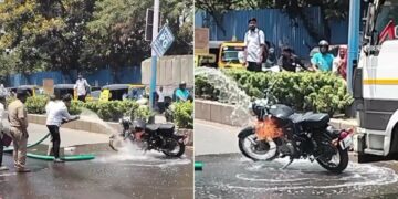 Royal Enfield Bullet Catches Fire