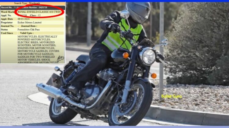 Royal Enfield Classic 650 Trademark Registered
