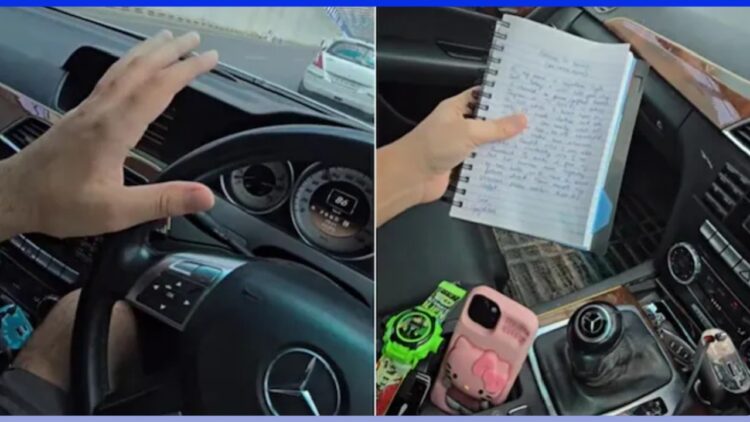 Vlogger Drives Mercedes and Writes 300 word Essay