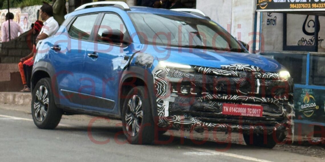 2024 Renault Kiger Facelift Spy Image Front Three Quarters