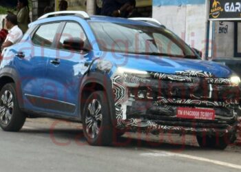 2024 Renault Kiger Facelift Spy Image Front Three Quarters