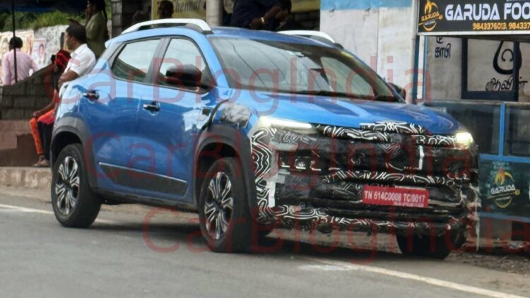 2024 Renault Kiger Facelift Spy Image Front Three Quarters