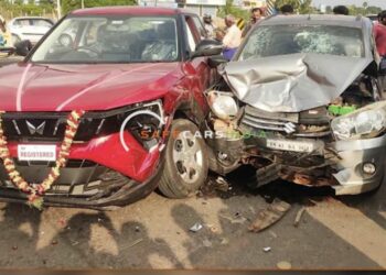 Måahindra XUV3XO Accident with Maruti Celerio