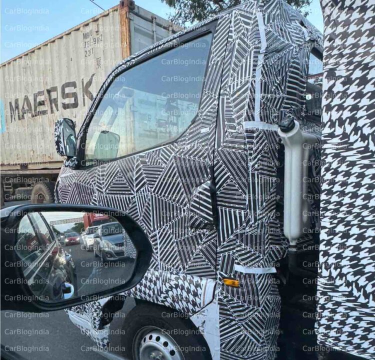 New Mahindra Mini truck Spied on Test Side Profile Front Door