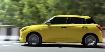 New Maruti Swift Yellow Wrap