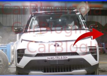 Nissan Magnite Spotted at Bharat NCAP Testing Centre during test of Tata Punch
