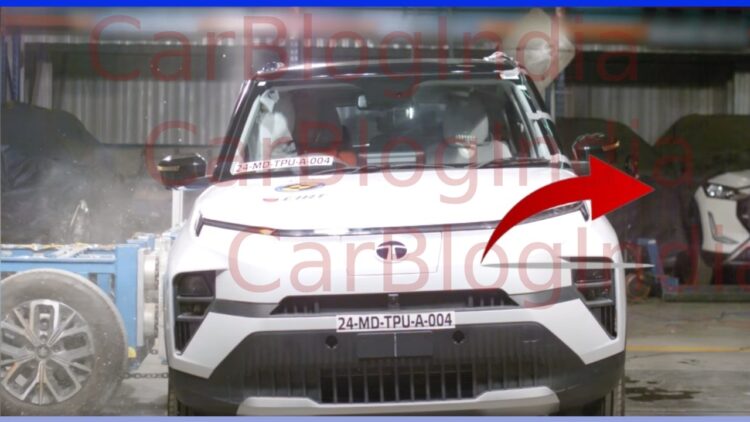 Nissan Magnite Spotted at Bharat Ncap Testing Centre During Test of Tata Punch