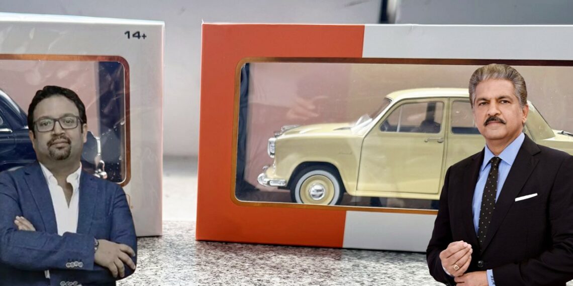 Pratap Bose Gifts Hm Ambassador Scale Models to Anand Mahindra