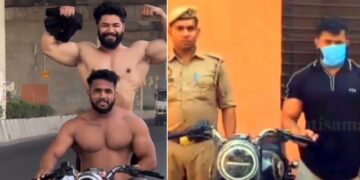 Shirtless Influencers Royal Enfield Nabbed