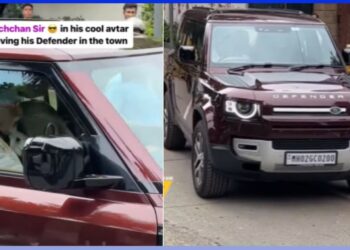 Amitabh Bachchan Drives Land Rover Defender