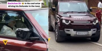 Amitabh Bachchan Drives Land Rover Defender