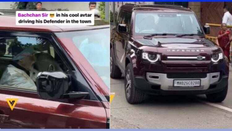 Amitabh Bachchan Drives Land Rover Defender