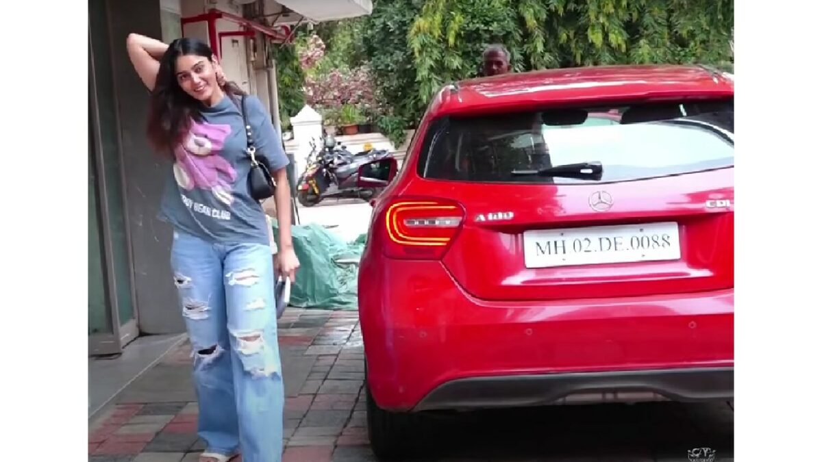 Sana Makbul Khan with Her Mercedes benz A180