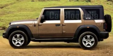 5 door Mahindra Thar Armada Side Profile