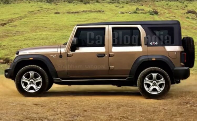 5 door Mahindra Thar Armada Side Profile