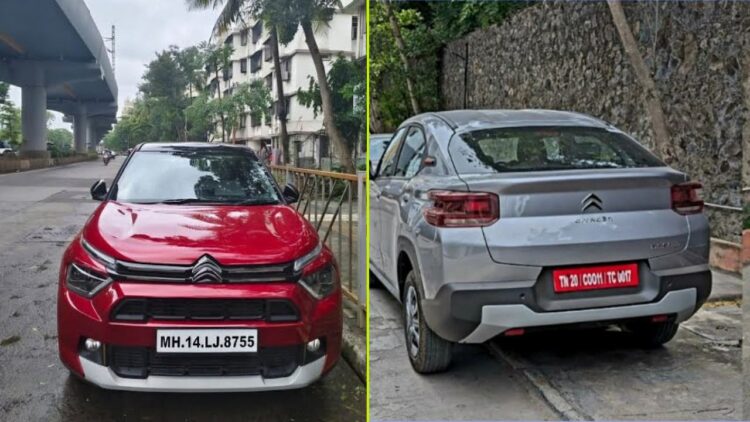 Clear Look at Red and Grey Citroen Basalt