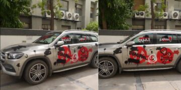 Aman Gupta's Mercedes-Benz GLS with Graffiti