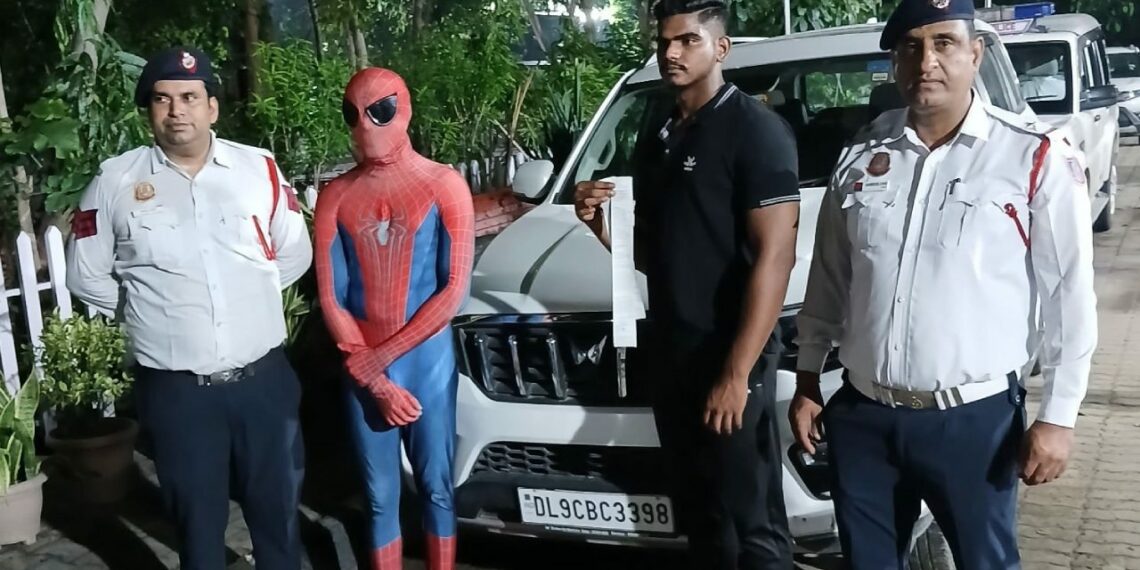 Delhi Man Arrested for Spiderman Stunt on Cars Bonnet