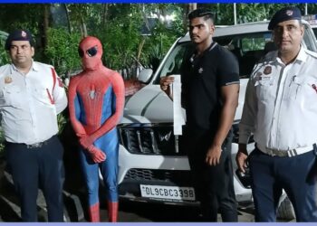 Delhi Man Arrested for Spiderman Stunt on Car's Bonnet