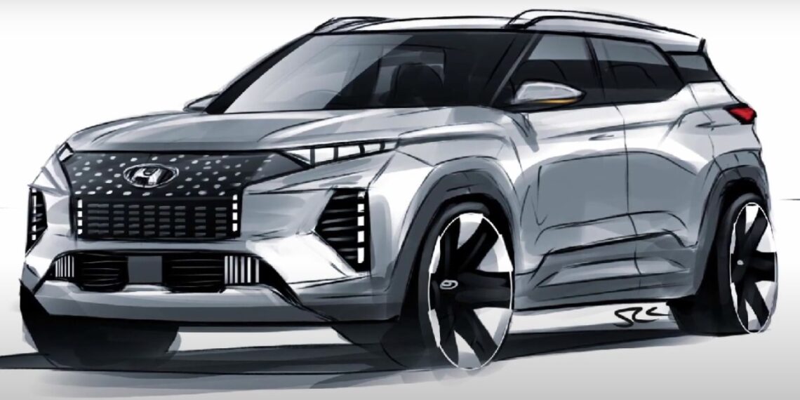 Hyundai Creta EV Design Sketch