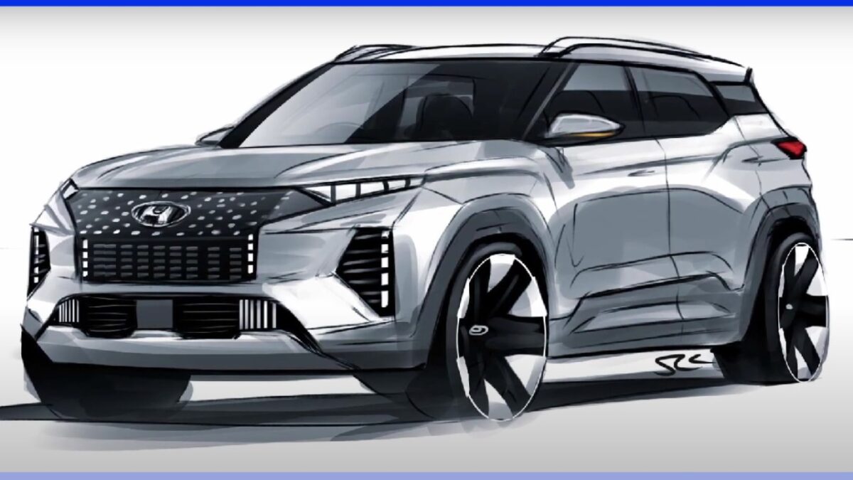 Hyundai Creta Ev Design Sketch