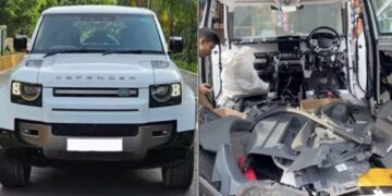 Land Rover Defender with Aftermarket Modifications