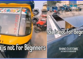 Man Installs Sunroof in Auto Rickshaw