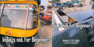 Man Installs Sunroof in Auto Rickshaw