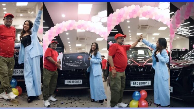 Manisha Rani Gifts Mahindra Xuv3xo to Her Father