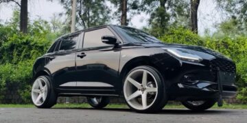 Maruti Swift with 20 inch Alloys