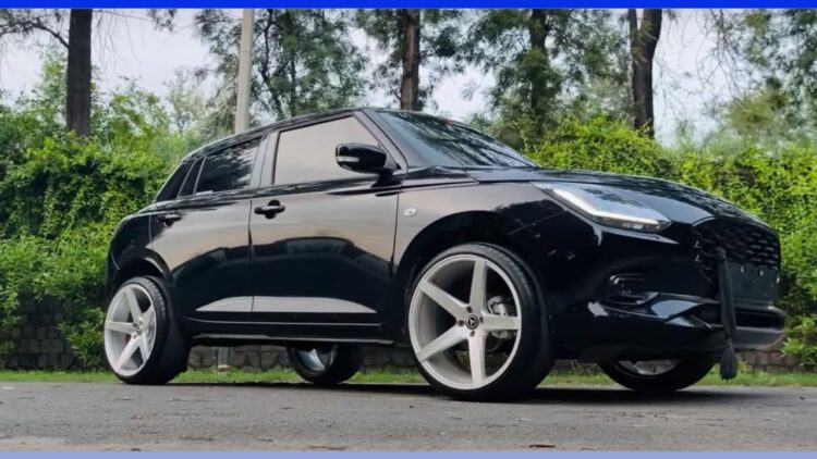 Maruti Swift with 20 inch Alloys