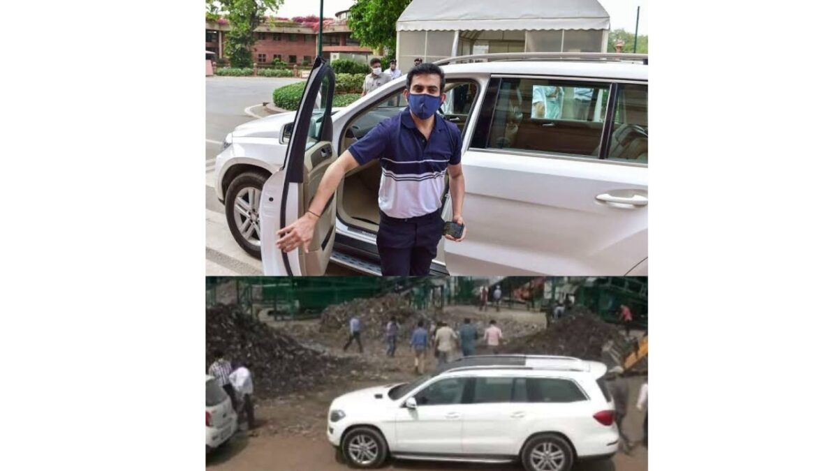 Gautam Gambhir with His Mercedes benz Gls 350d