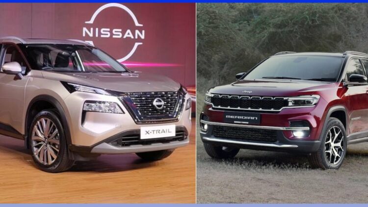 Nissan X trail Vs Jeep Meridian Specs Features Comparison