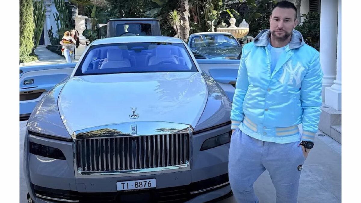 Philipp Plein with His Rolls Royce Spectre