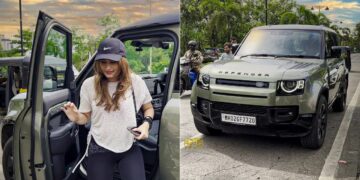 Rasha Thadani Seen in Land Rover Defender