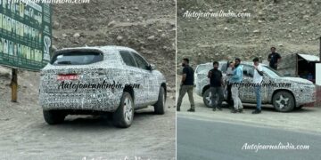 Tata Harrier EV Spied Testing