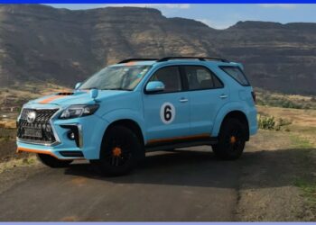 Toyota Fortuner with Gulf Racing Theme