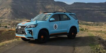 Toyota Fortuner with Gulf Racing Theme