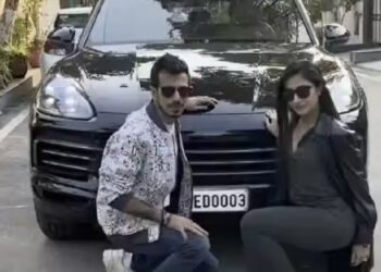 Yuzvendra Chahal with Porsche Cayenne S
