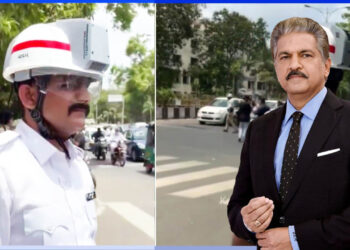 Anand Mahindra Reacts to AC Helmets for Traffic Police