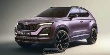 Skoda Kylaq Front Three Quarters Rendering