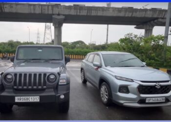 Mahindra Thar Roxx vs Maruti Grand Vitara Drag Race