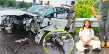 Mercedes benz E class Destroyed in High Speed Crash