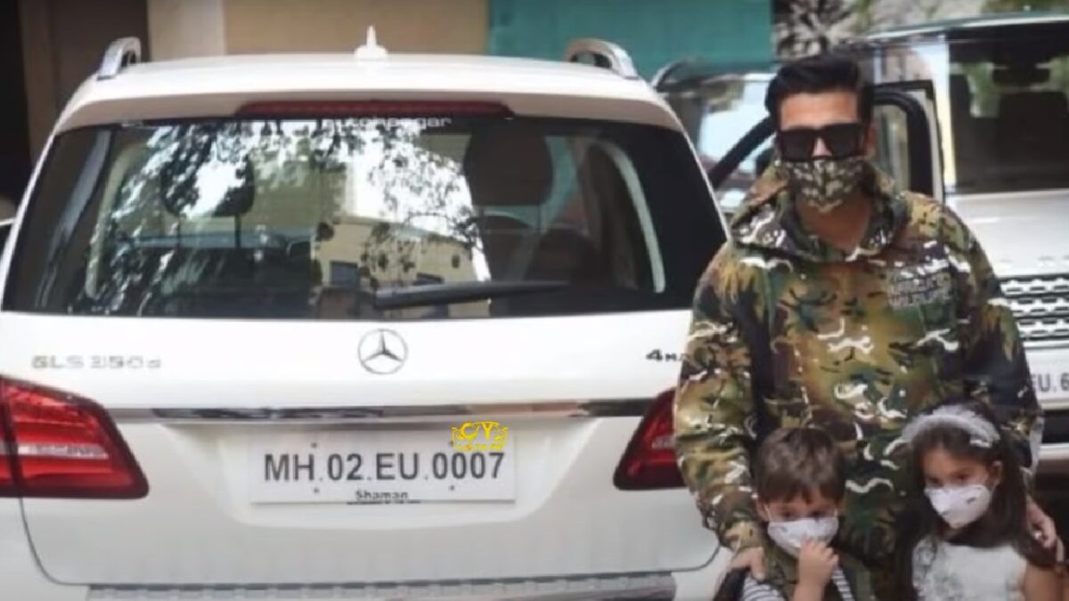 Karan Johar with His Mercedes benz Gls 350d