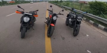 Re Guerrilla 450 Vs Ktm Duke 390 Vs Husqvarna Svartpilen 401 Long Race