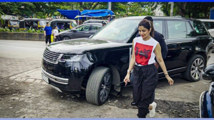 Shilpa Shetty Seen in New Range Rover Autobiography