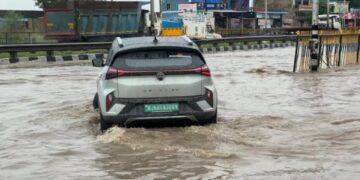 Tata Nexon EV Driven Through Water