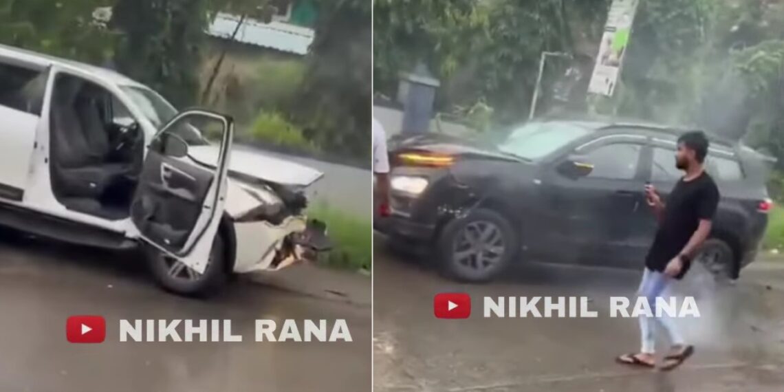 Tata Safari Toyota Fortuner Family Accident