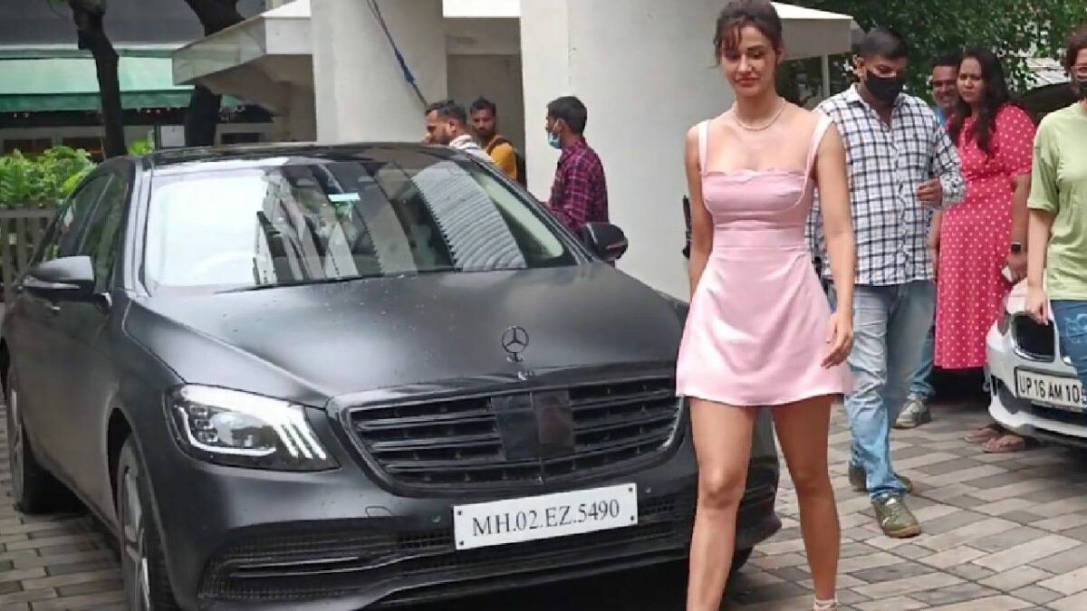 Disha Patani with Her Mercedes benz S class