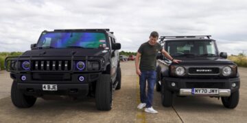 GMC Hummer V8 vs Suzuki Jimny Drag Race